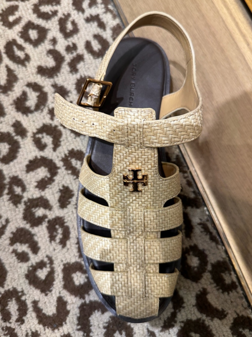 Tory Burch Everly Platform Leather Sandal Shoes